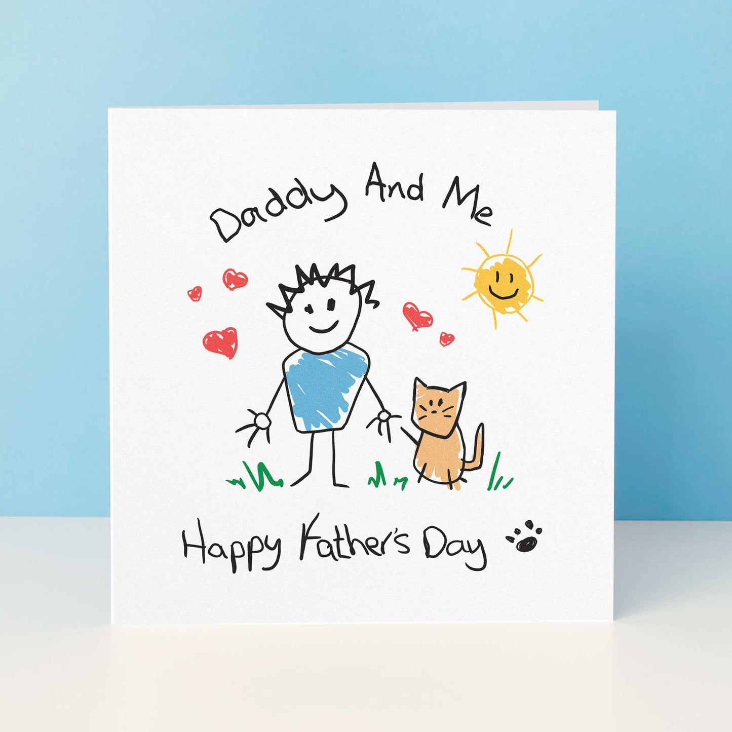 Cat Daddy & Me Fathers Day Card From The Cat