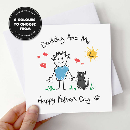 Cat Daddy & Me Fathers Day Card From The Cat