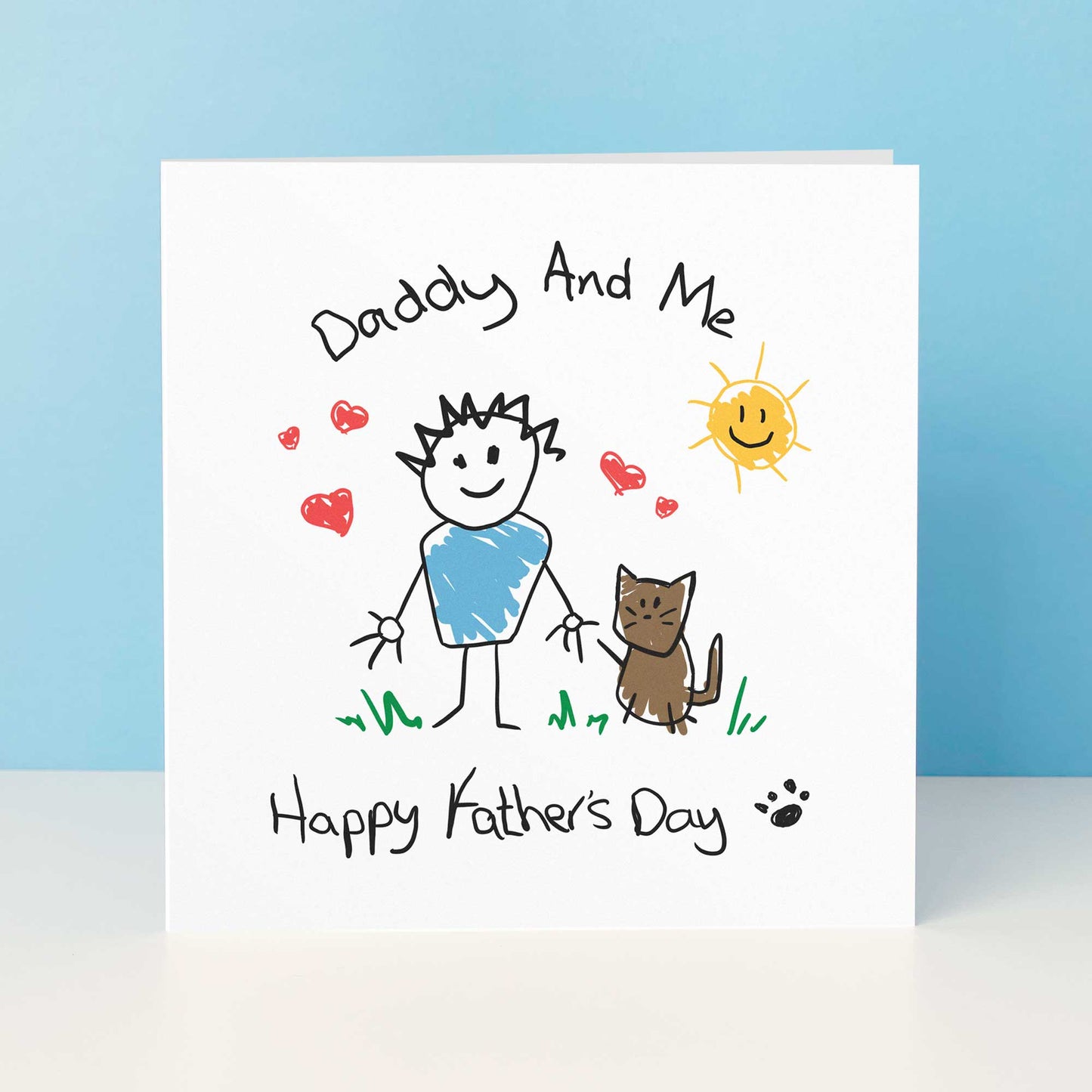 Cat Daddy & Me Fathers Day Card From The Cat