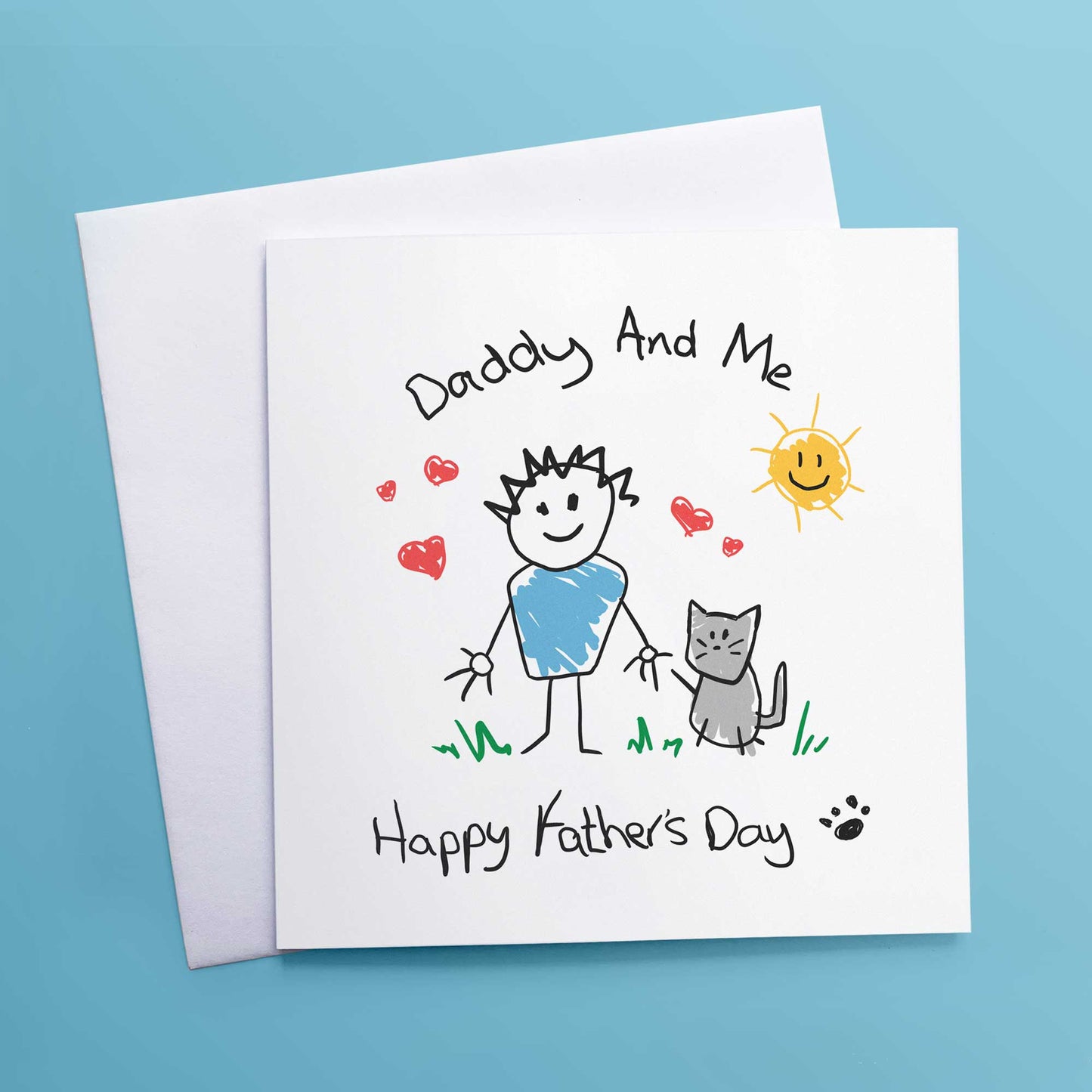 Cat Daddy & Me Fathers Day Card From The Cat