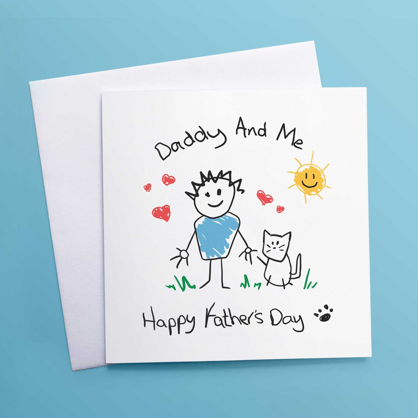 Cat Daddy & Me Fathers Day Card From The Cat