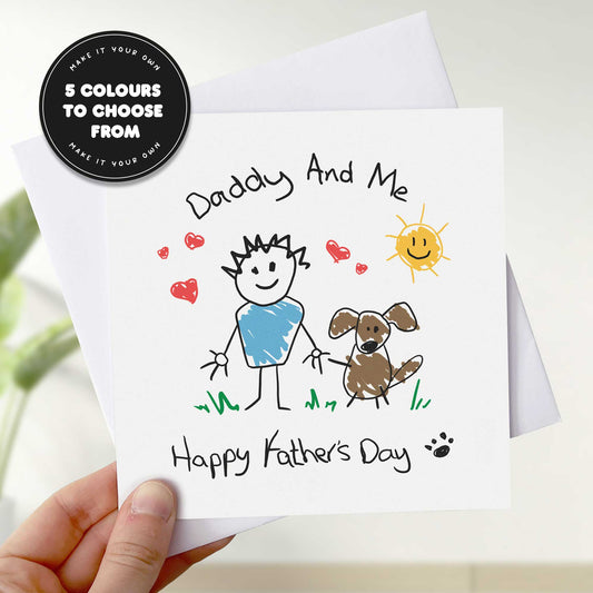 Dog Daddy & Me Fathers Day Card From The Dog