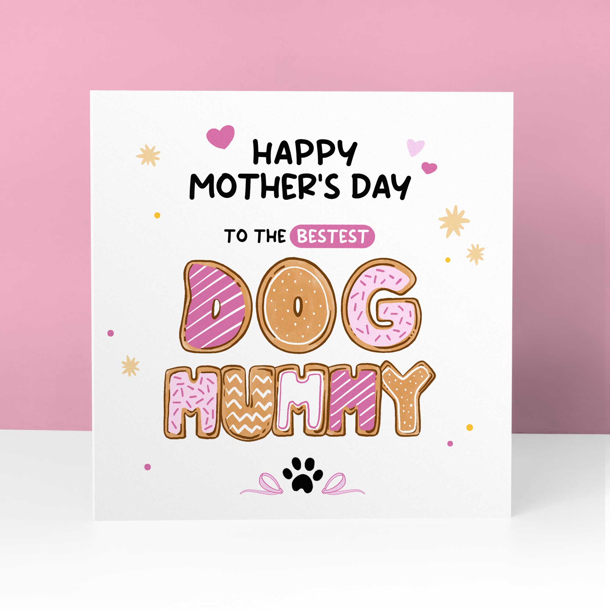 Dog Mum Mothers Day Card – From the Dog, Biscuit Design – Paper Crate