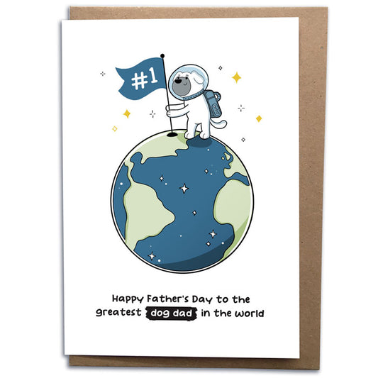 Greatest Dog Dad In the World Fathers Day Card