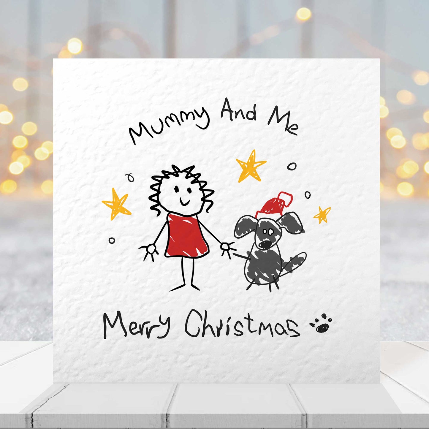Christmas Card From The Dog To Mum - Personalised Mummy & Me