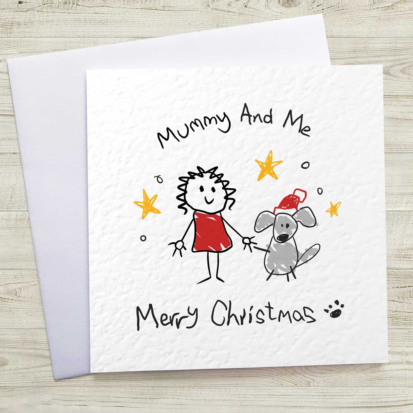 Christmas Card From The Dog To Mum - Personalised Mummy & Me