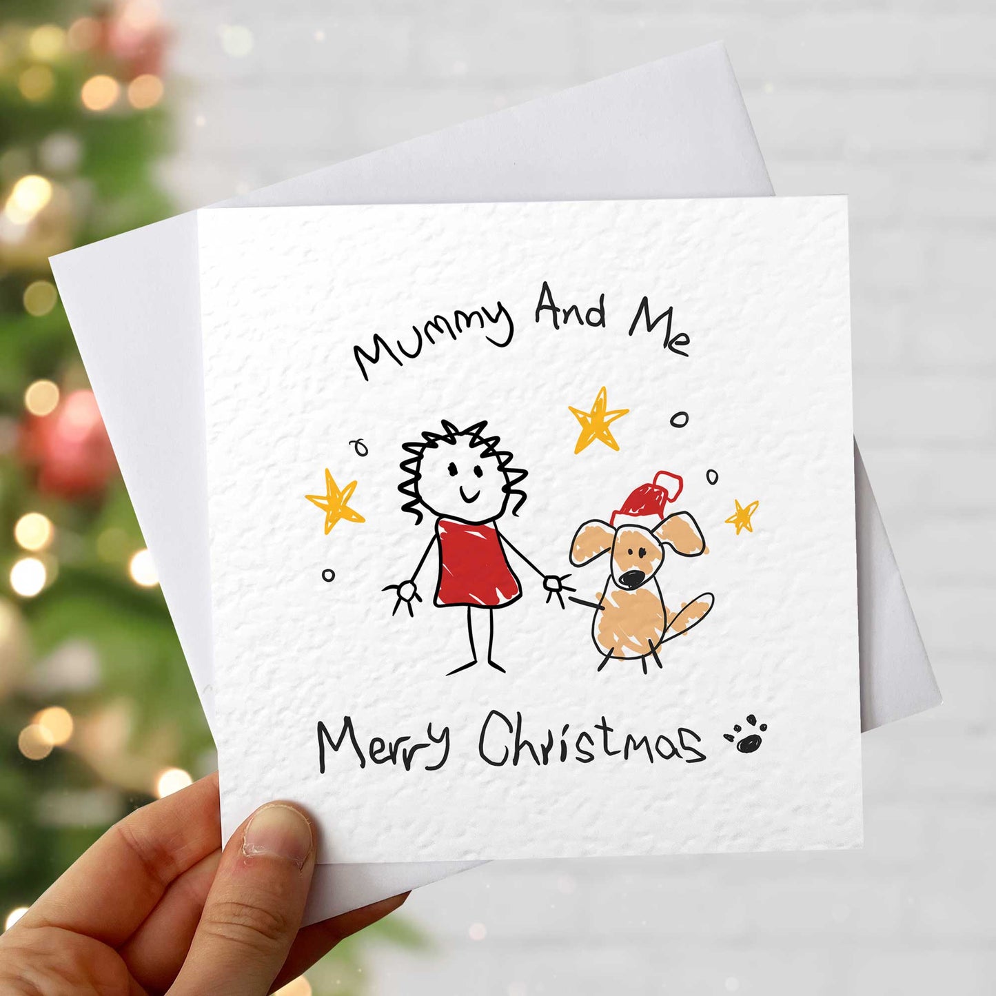 Christmas Card From The Dog To Mum - Personalised Mummy & Me