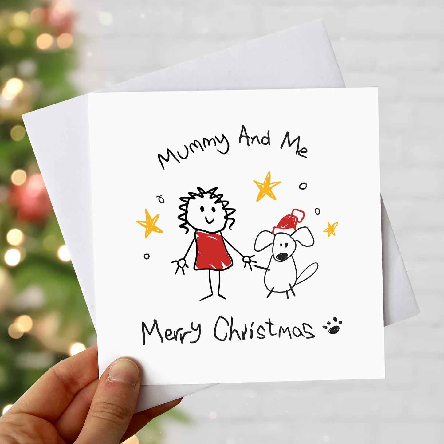 Christmas Card From The Dog To Mum - Personalised Mummy & Me