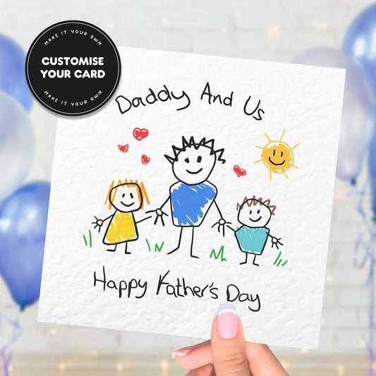 Daddy & Us Father's Day Card From Kids