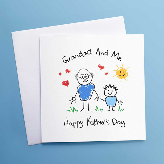 Grandad & Me Father's Day Card From Grandson