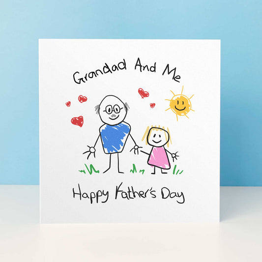 Grandad & Me Father's Day Card From Granddaughter