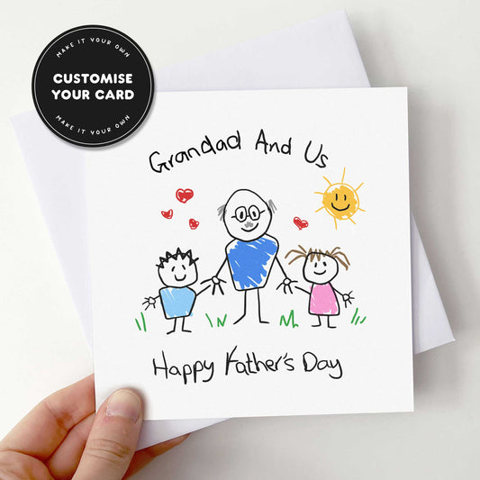 Grandad & Us Father's Day Card From Grandchildren
