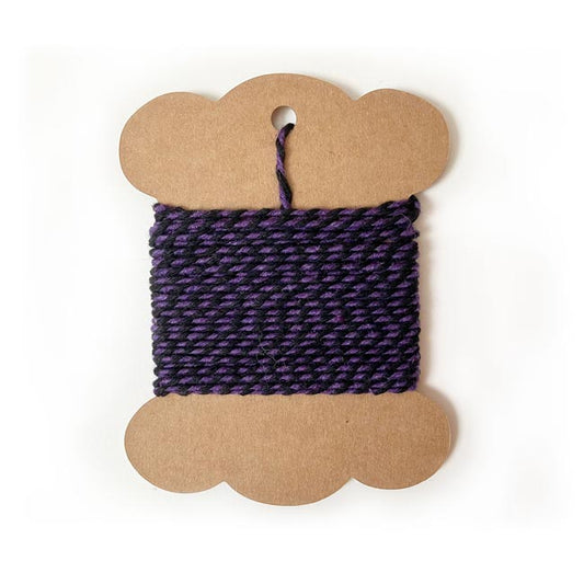 Purple and black twisted twine for baking and packaging.