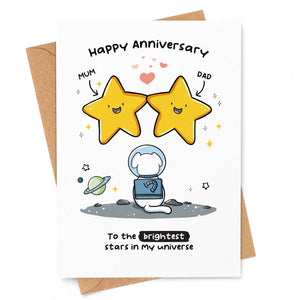 Anniversary Card From the Dog - Brightest Stars in My Universe
