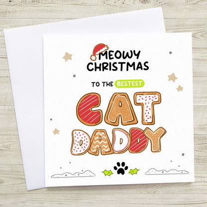 Meowy Christmas Cat Daddy Christmas Card