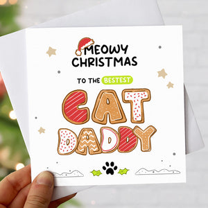 Meowy Christmas Cat Daddy Christmas Card