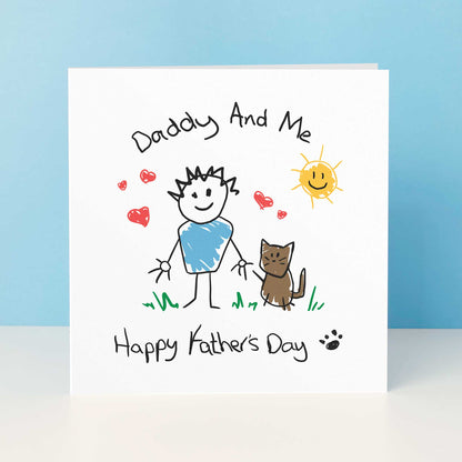 Cat Daddy & Me Fathers Day Card From The Cat