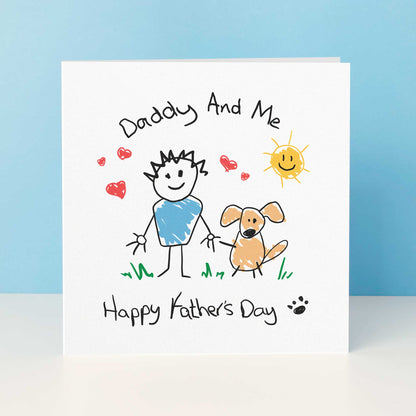 Dog Daddy & Me Fathers Day Card From The Dog