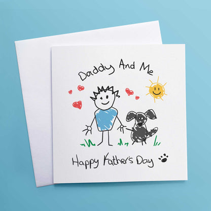 Dog Daddy & Me Fathers Day Card From The Dog