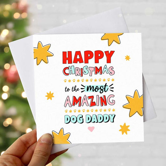 Amazing Dog Dad Christmas Card