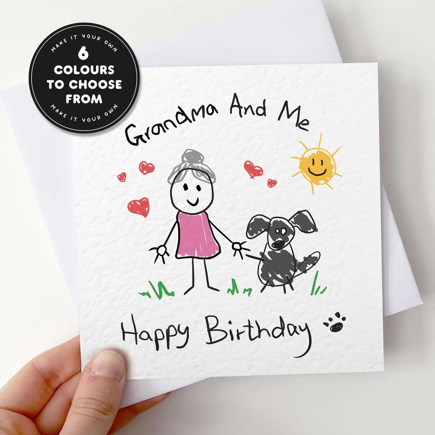 Dog Grandma & Me Birthday Card - From The Dog to Grandma