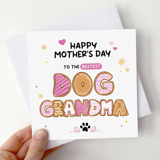 Dog Grandma Mothers Day Card – From the Dog, Biscuit Design