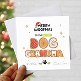 Merry Woofmas Dog Grandma Christmas Card