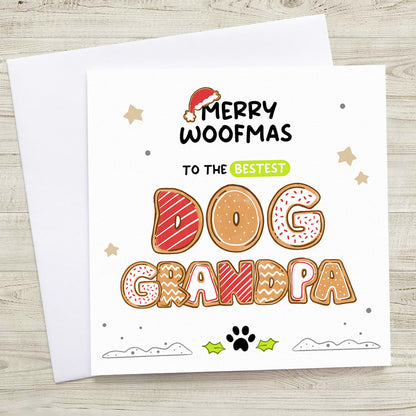 Merry Woofmas Dog Grandpa Christmas Card