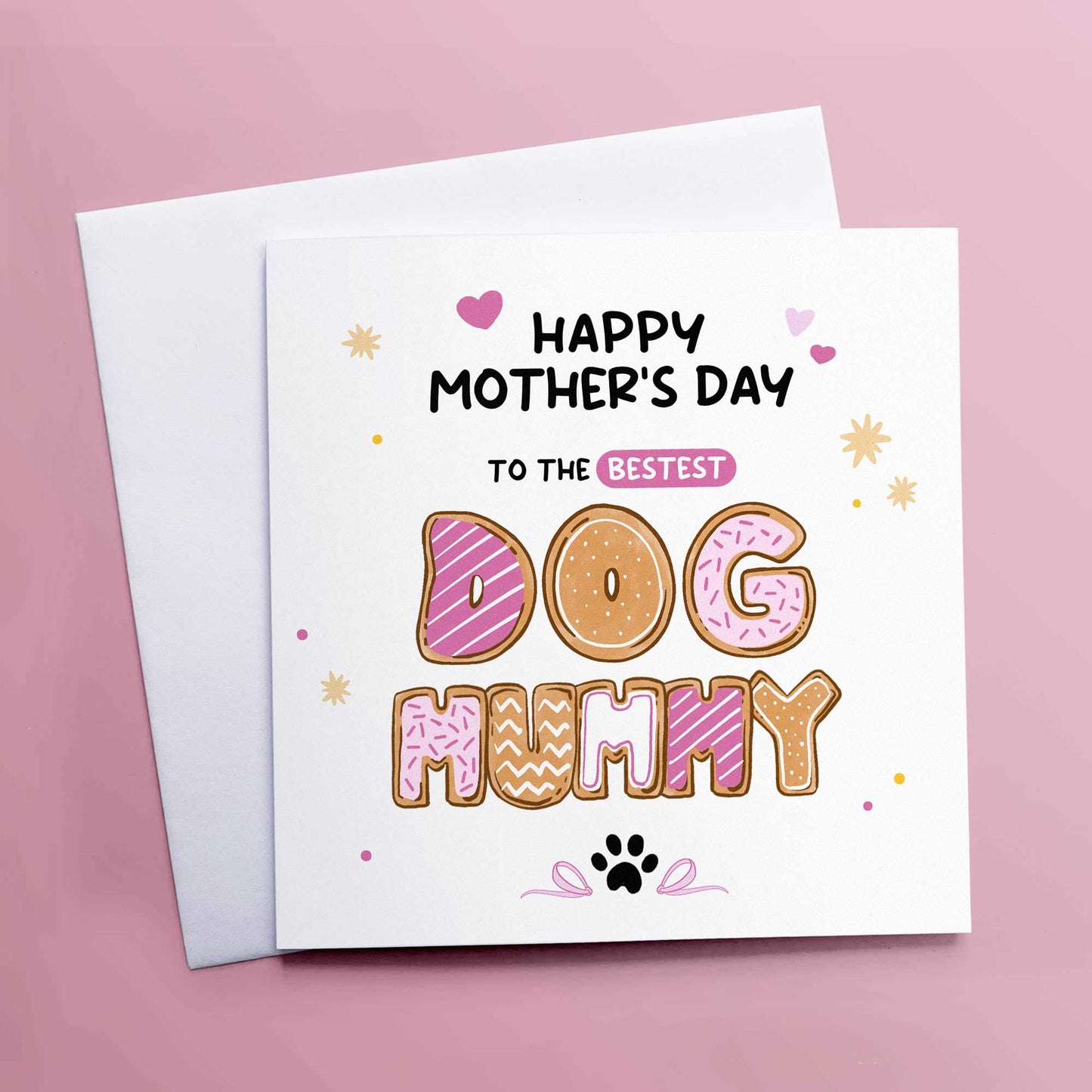 Dog Mum Mothers Day Card – From the Dog, Biscuit Design
