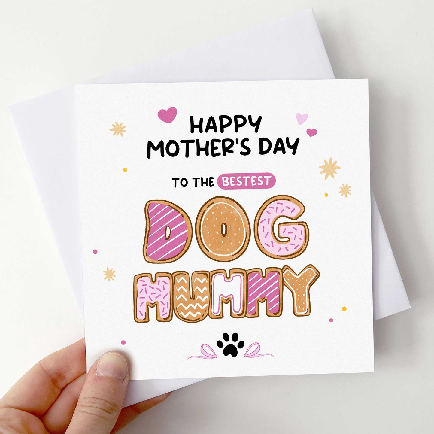 Dog Mum Mothers Day Card – From the Dog, Biscuit Design