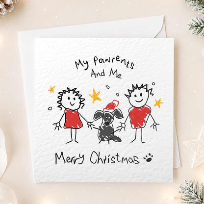 Dog Mum and Dad Christmas Card – My Dog Parents & Me