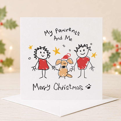 Dog Mum and Dad Christmas Card – My Dog Parents & Me