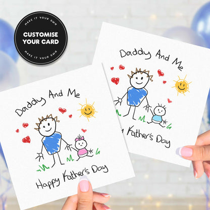 Personalised Father's Day Card From Baby - Daddy & Me