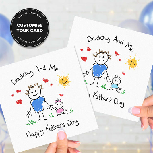 Personalised Father's Day Card From Baby - Daddy & Me