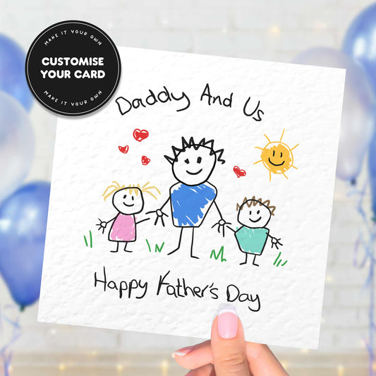 Daddy & Us Father's Day Card From Kids
