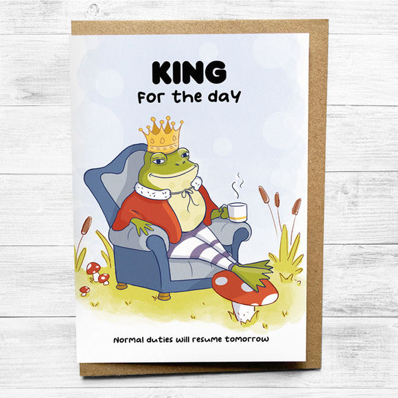 Crown-themed card celebrating someone as 