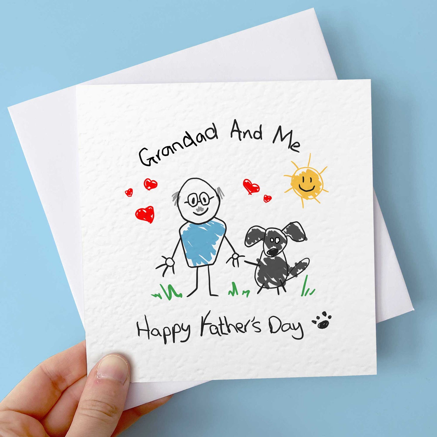 Dog Grandad & Me Fathers Day Card
