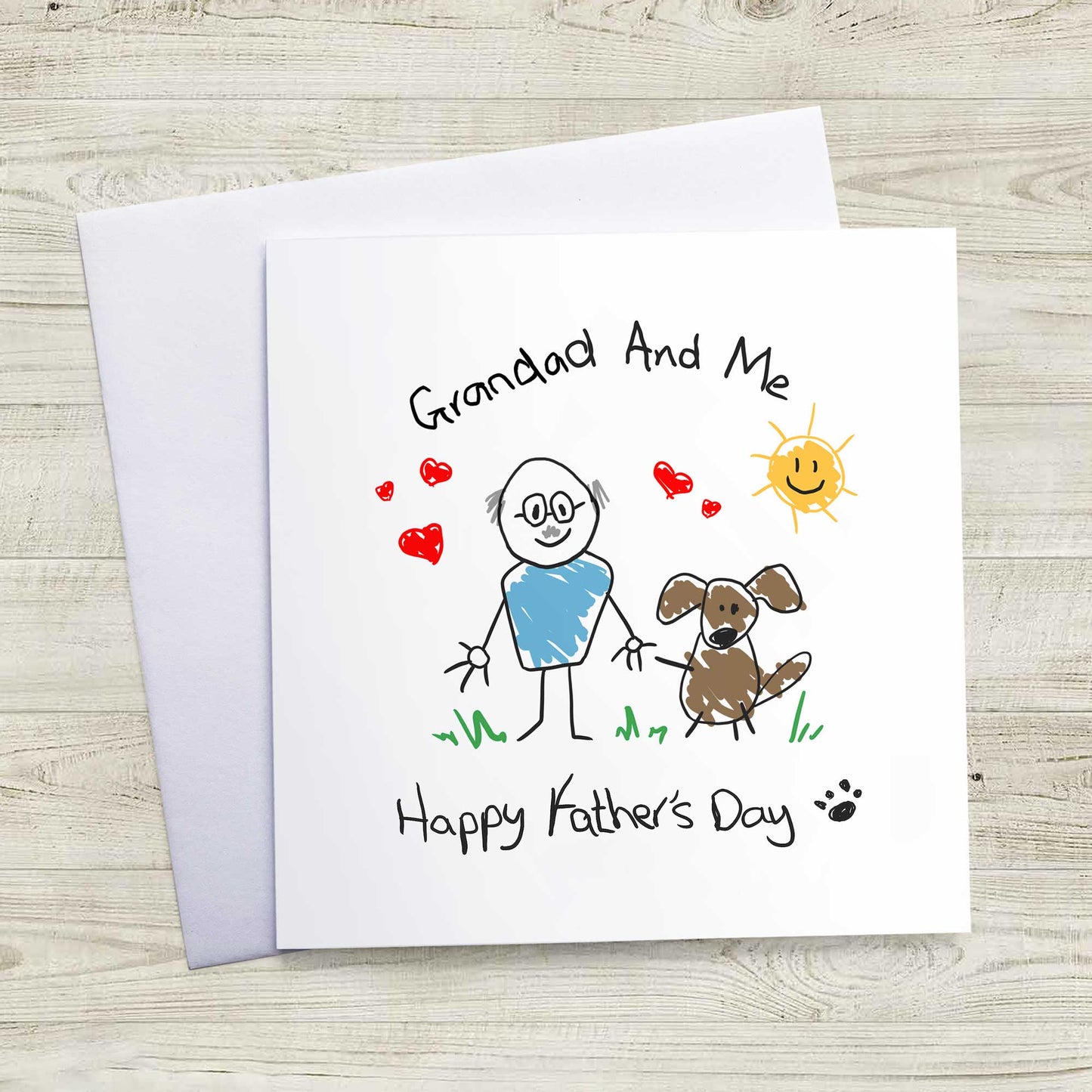 Dog Grandad & Me Fathers Day Card
