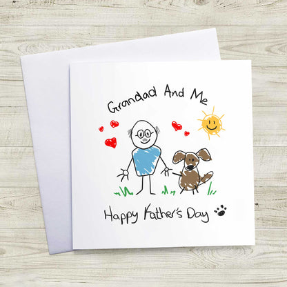 Dog Grandad & Me Fathers Day Card