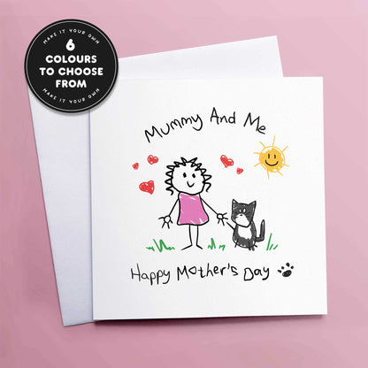Cat Mum Mothers Day Card – Mummy & Me Card From the Cat