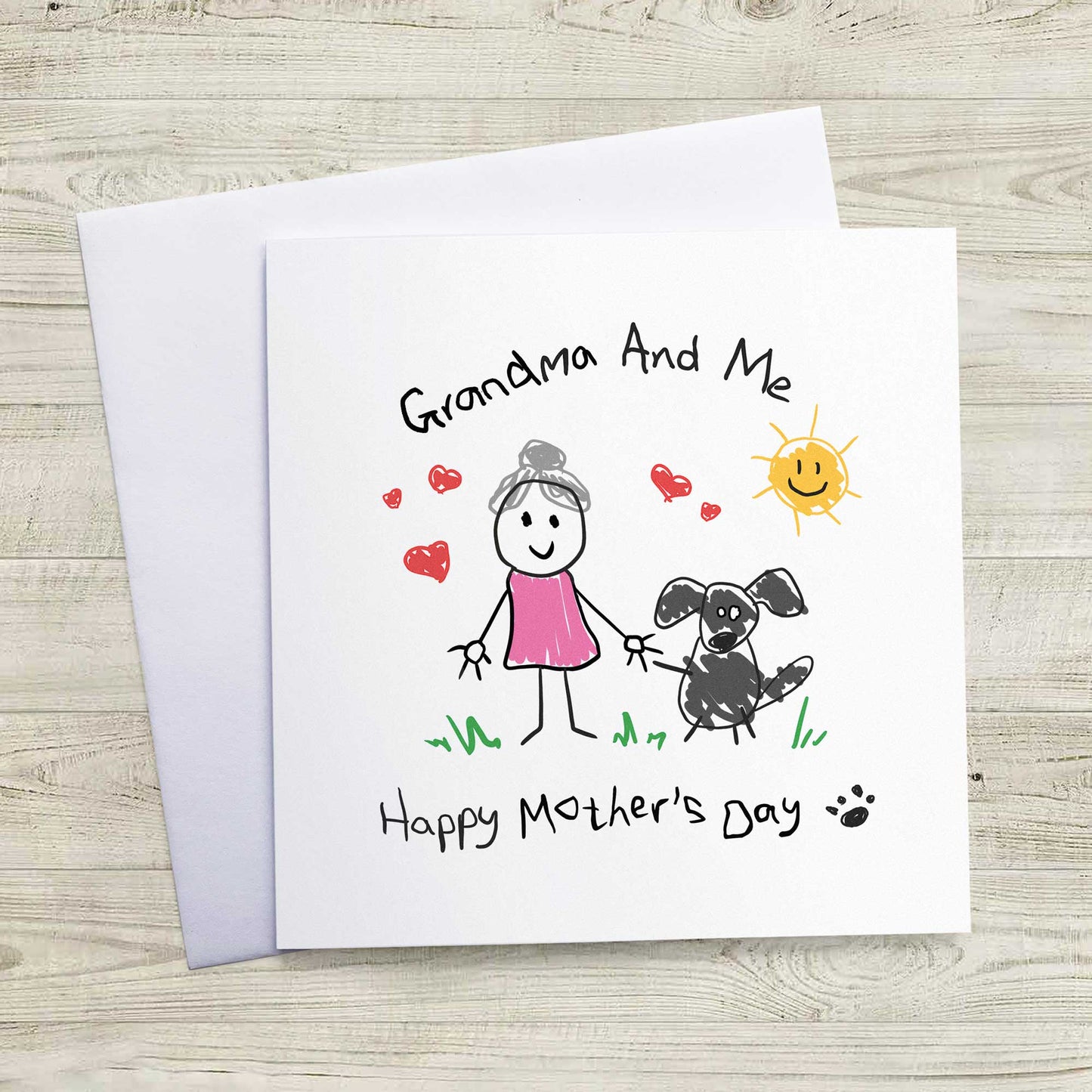 Dog Grandma Mother’s Day Card – Personalised Grandma & Me