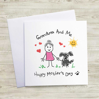 Dog Grandma Mother’s Day Card – Personalised Grandma & Me