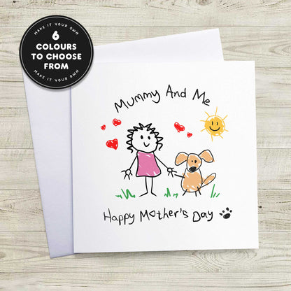 Dog Mum Mothers Day Card – Mummy & Me Cute Personalised