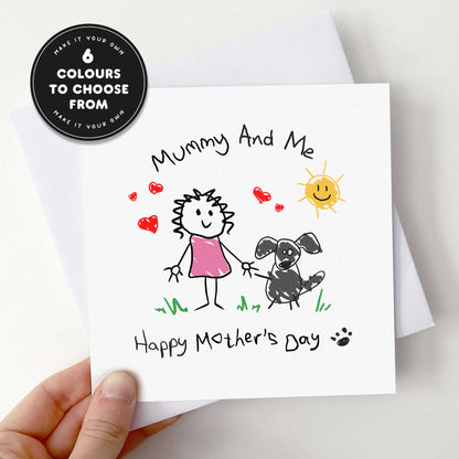 Dog Mum Mothers Day Card – Mummy & Me Cute Personalised