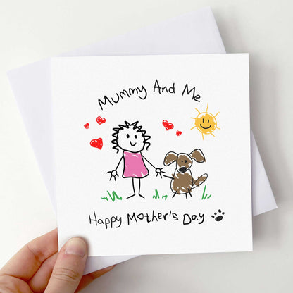 Dog Mum Mothers Day Card – Mummy & Me Cute Personalised
