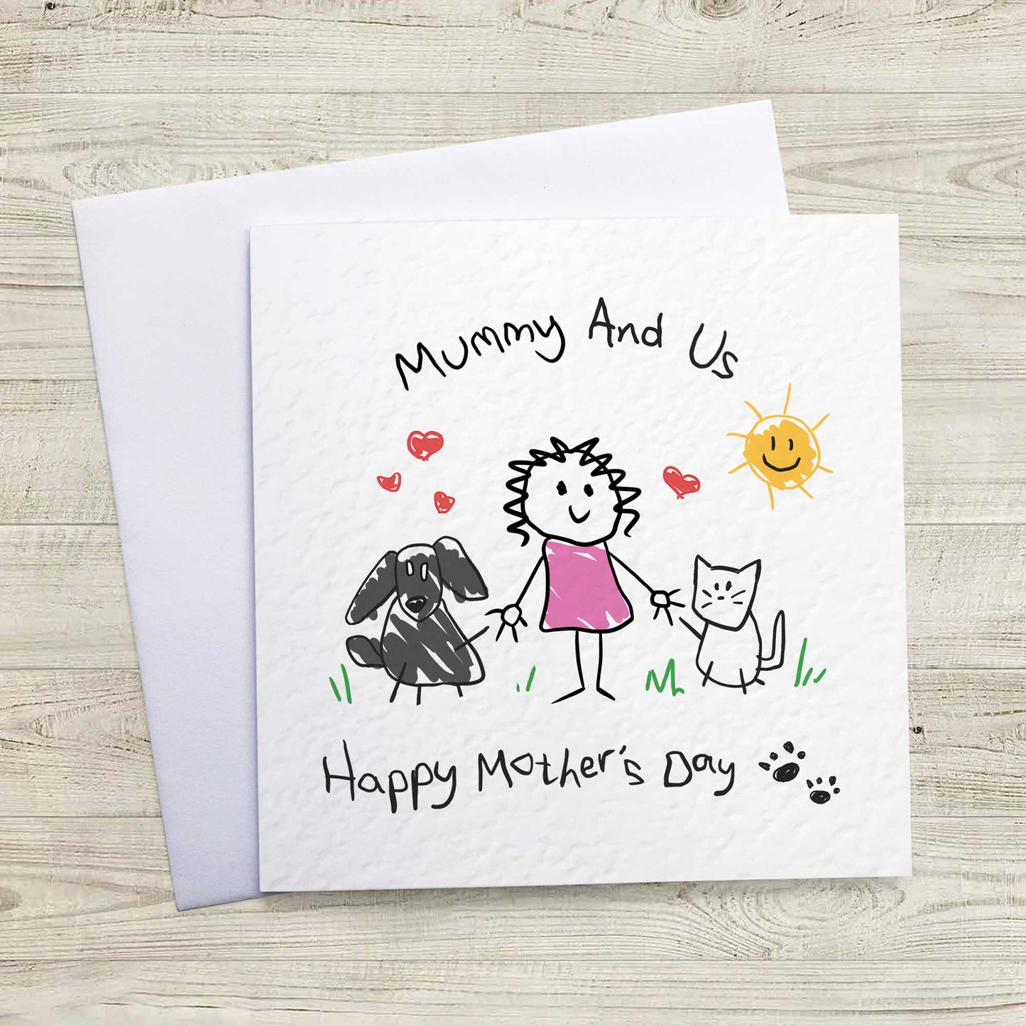Mother’s Day Card From Pets – Personalised Dog & Cat - Mummy & Us