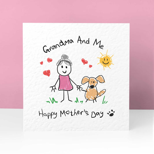 Dog Grandma Mother’s Day Card – Personalised Grandma & Me