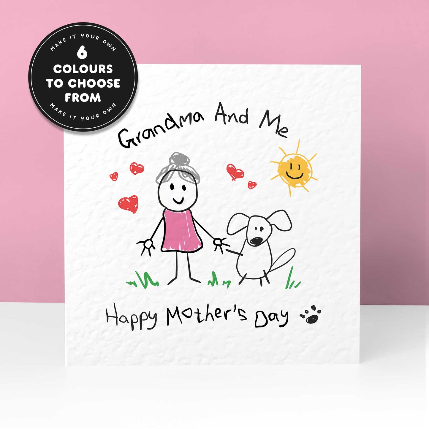 Dog Grandma Mother’s Day Card – Personalised Grandma & Me