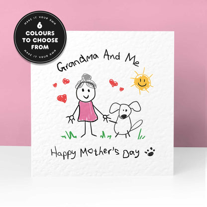 Dog Grandma Mother’s Day Card – Personalised Grandma & Me