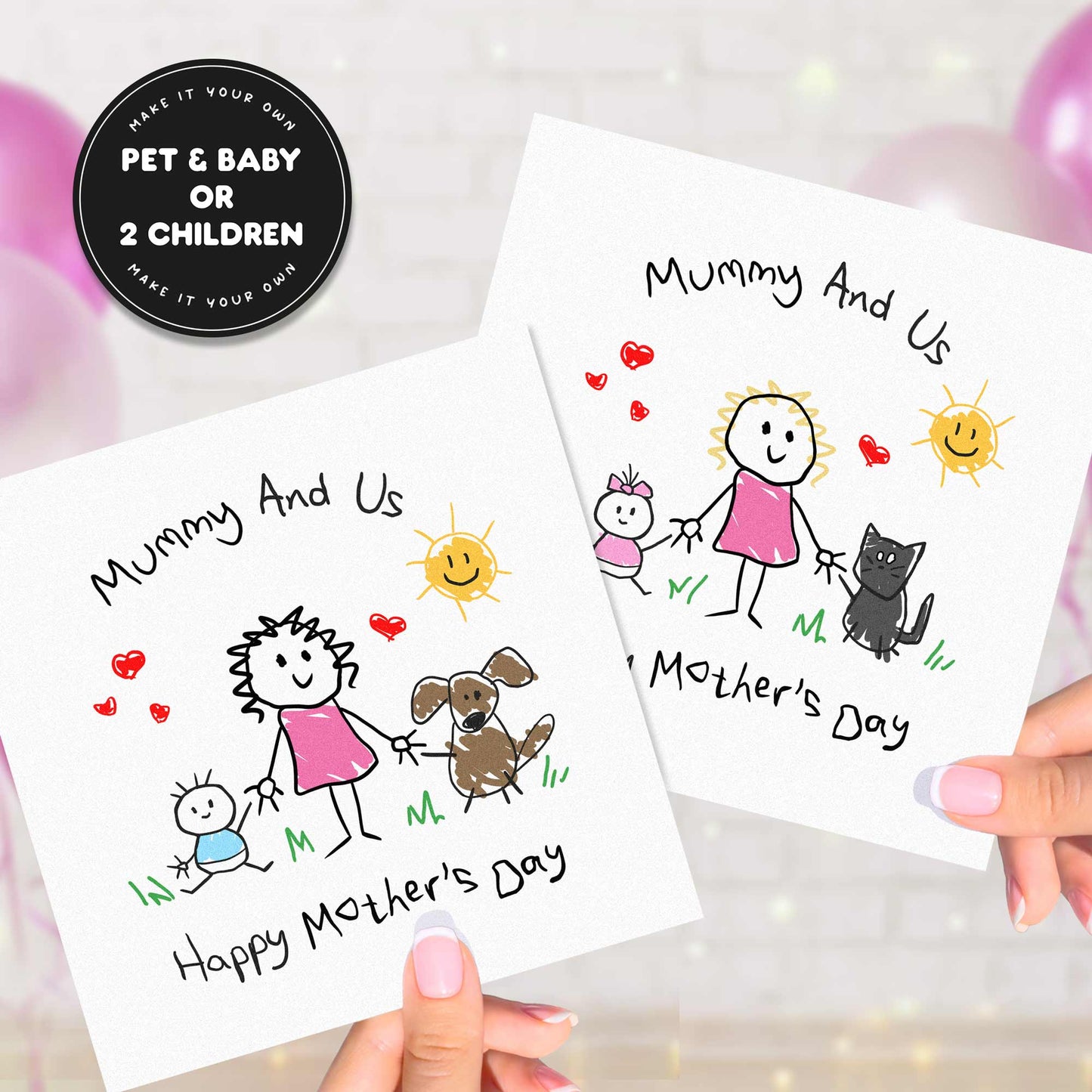 Mothers Day Card From Baby – Personalised Card From Kids – Mummy & Us
